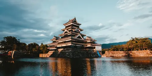 The moat in front of Matsumoto Castle