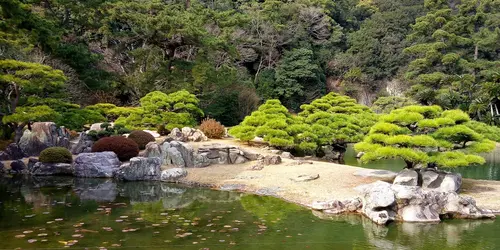 Pond at Ritsurin Garden, Shikoku