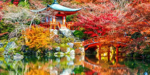 Temple in Kyoto during Fall season