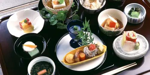 Japan traditional dinner in your ryokan