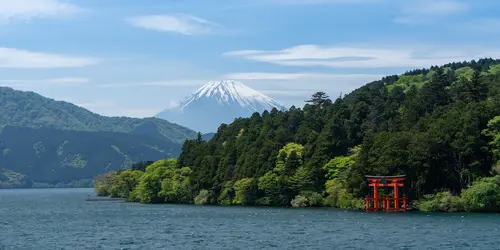 Monte Fuji dal Lago Ashi a Hakone