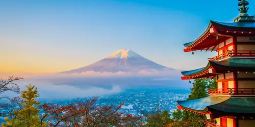 Mount Fuji from Kawaguchiko pagoda