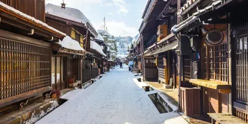 Old streets in Takayama, Japanese Alps