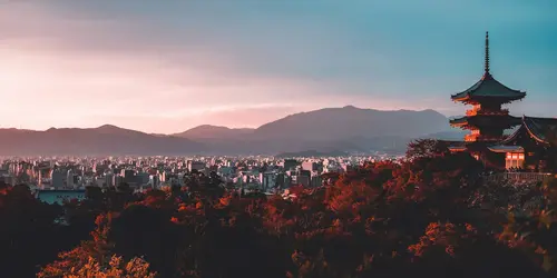 kyoto city view kyomizu dera