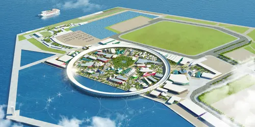 Yumeshima artificial island, the site of Expo 2025 Osaka