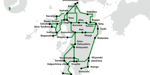 all kyushu area pass jr network map