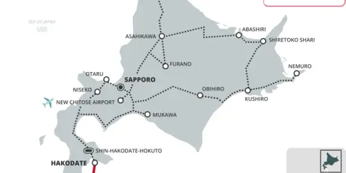 JR Hokkaido Area Pass Validity Map
