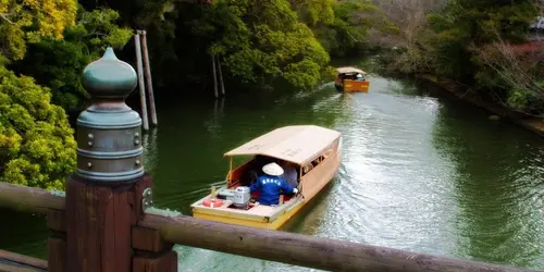 Boats on a Matsue horikawa