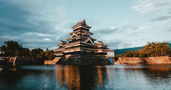 The moat in front of Matsumoto Castle