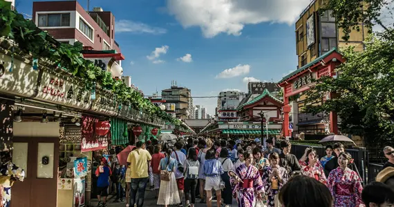 Foule à Asakusa, Tokyo