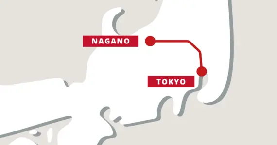 tokyo nagano train map