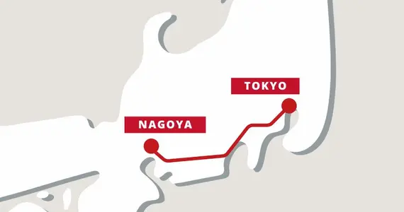 tokyo nagoya train map