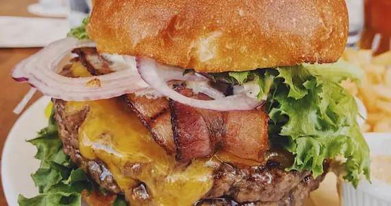 Burger at T.Y. Harbor 