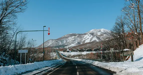 Winter roads in Japan