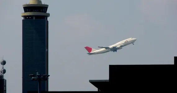 Décollage d'un avion de la JAL de Narita