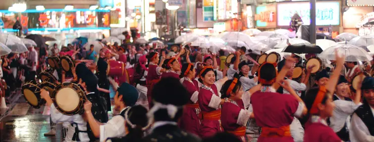 Dancing at a Matsuri in Tokyo