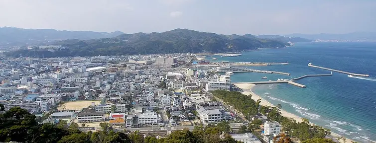 View looking over Sumoto from Sumoto Castle