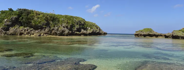Shallow water on the coast of Iriomote Okinawa
