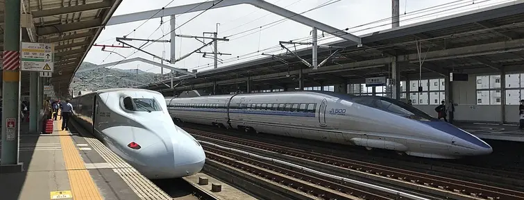 Sanyo Shinkansen at Shin-Yamaguchi station