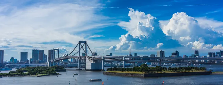 Odaiba - Tokyo bay view on a sunny day
