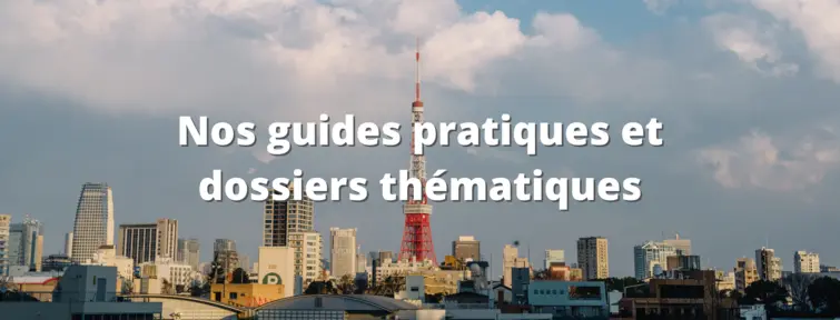 Tokyo Tower et des buildings sur un ciel nuageux 