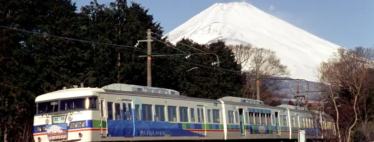 Riding the train in Japan