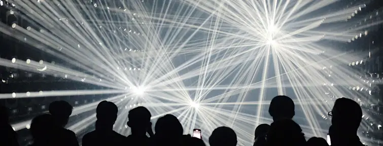"Light Sculpture" installation at TeamLab Borderless "Light Sculpture" installation at TeamLab Borderless