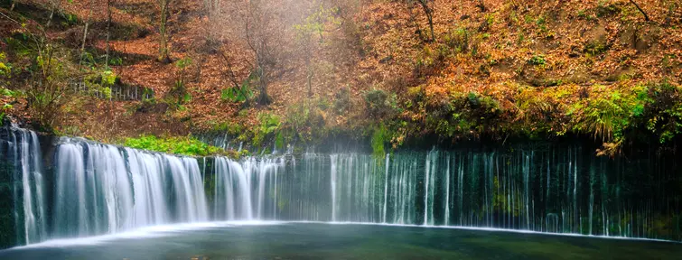 Shiraito Falls in Autumn, Karuizawa, Nagano