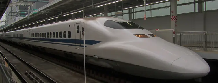 Shinkansen bullet train in Japan