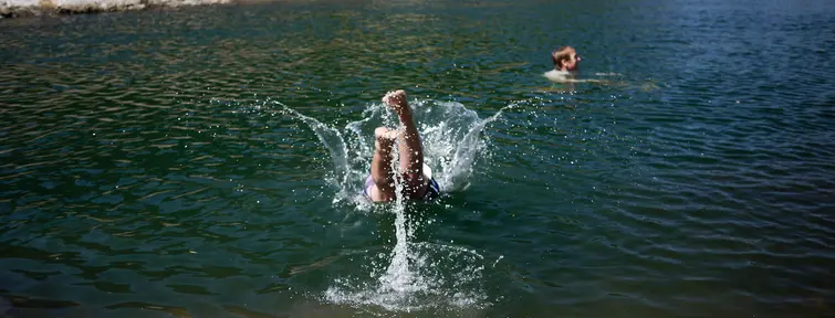 River swimming in Japan
