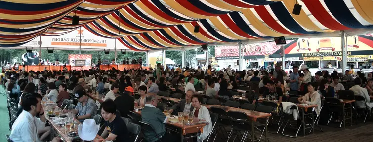 Beer Garden in Japan