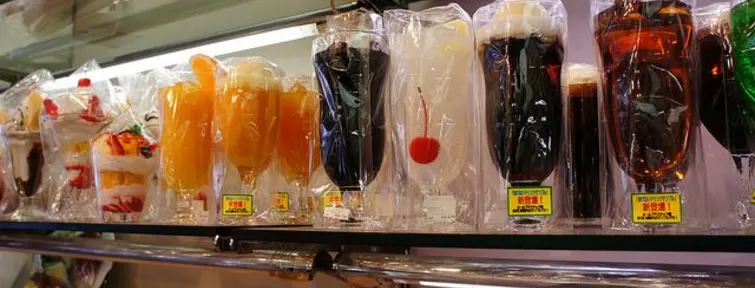 Ejemplos de las comidas artificiales ,shokuhin sanpuru, Asakusa