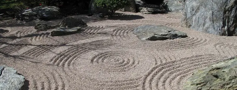 Wabi sabi is also found in the aesthetics of dry gardens