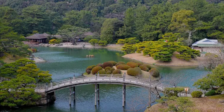 El jardín Ritsurin en Takamatsu