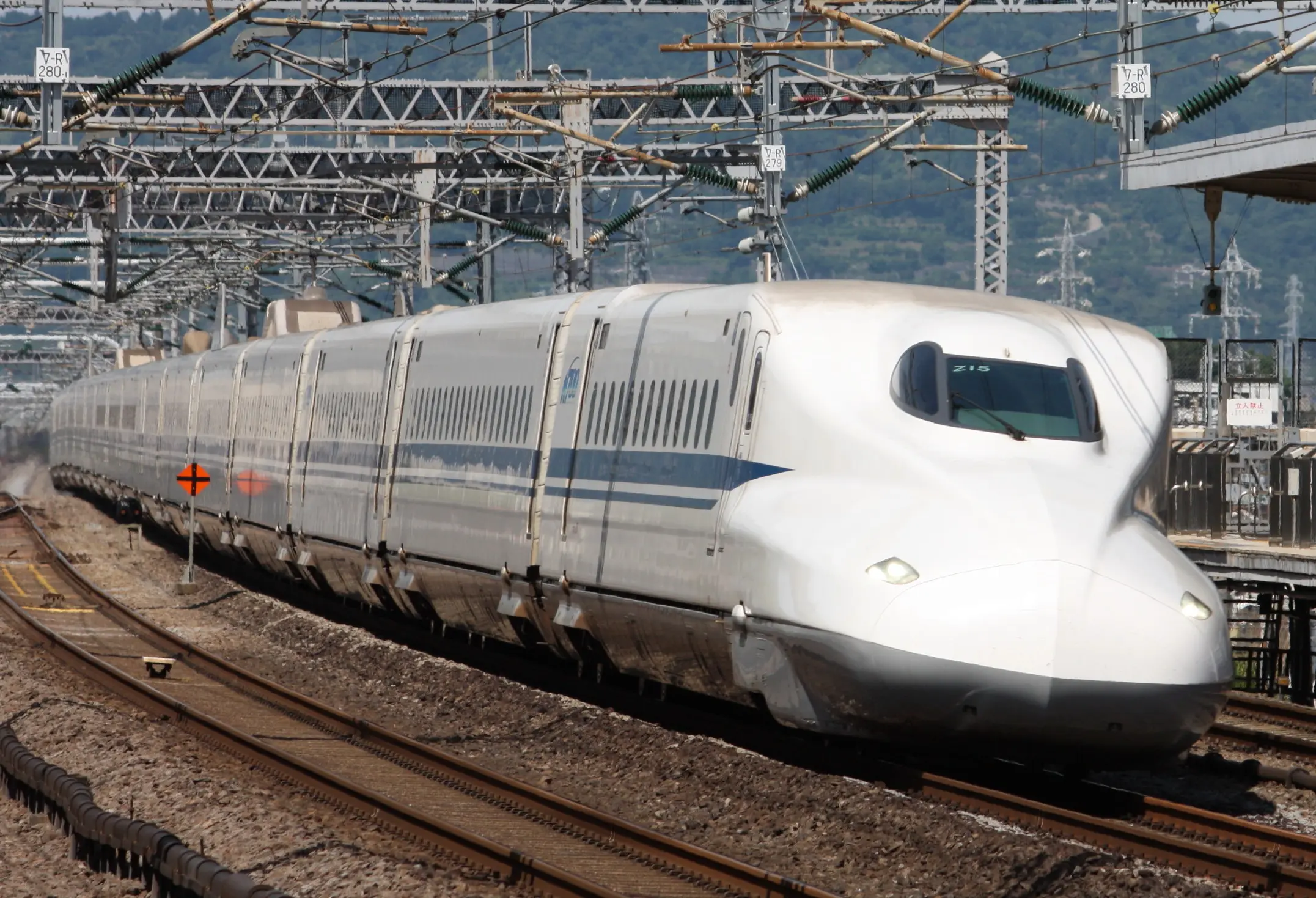 N700 Shinkansen bullet train on the Tokaido Line